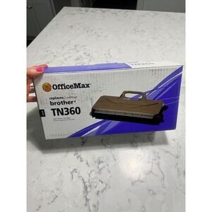 OfficeMax TN360 Black Laser Toner Cartridge Replaces Brother Printer Ink NIB